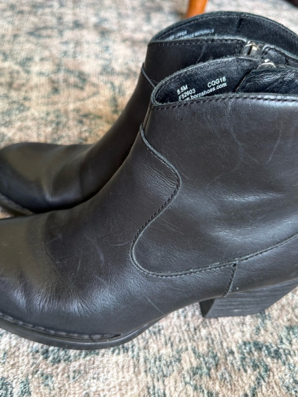 BORN Genuine Leather Ankle Boots